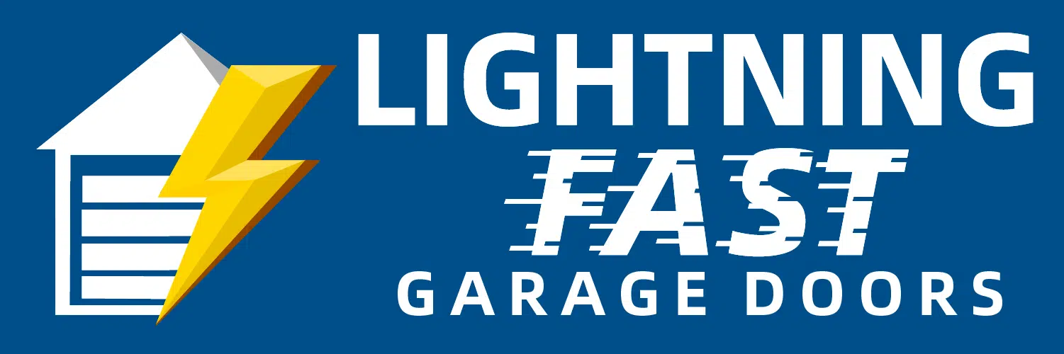 lightning fast garage door repair logo