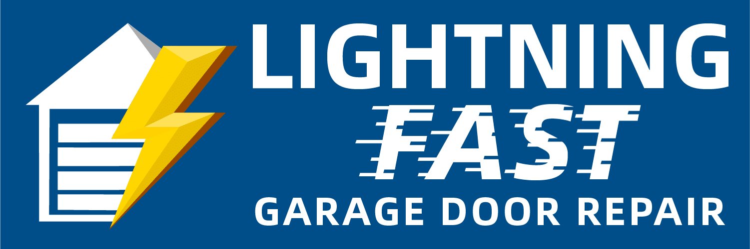 lightning fast garage door repair logo