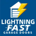 lightning fast garage door repair logo