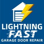lightning fast garage door repair logo