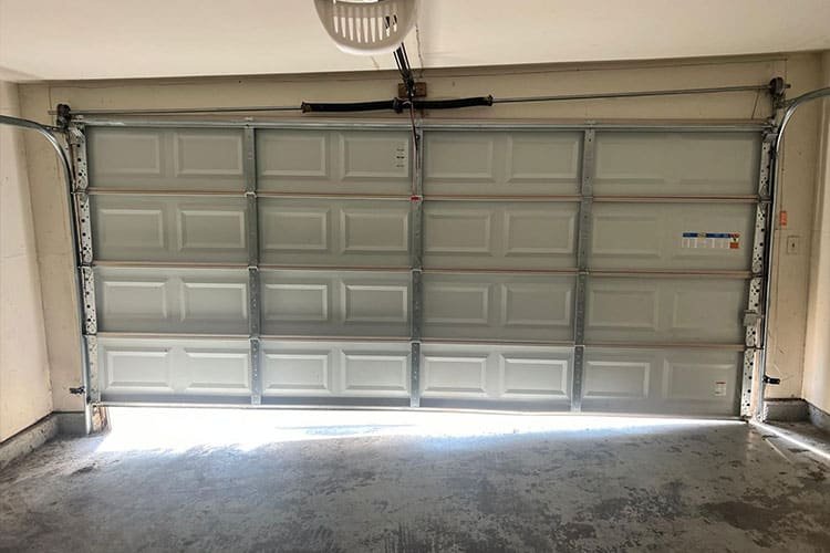garage door off track
